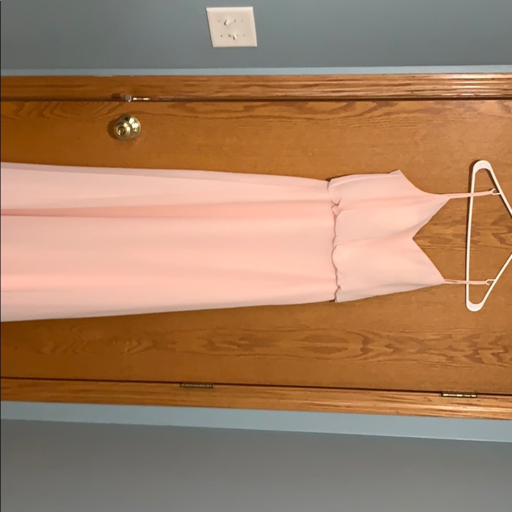Blush bridesmaid gown